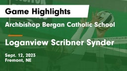 Archbishop Bergan Catholic School vs Loganview Scribner Synder Game Highlights - Sept. 12, 2023