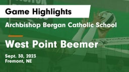 Archbishop Bergan Catholic School vs West Point Beemer Game Highlights - Sept. 30, 2023