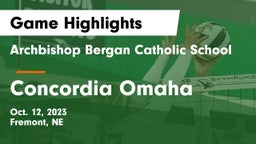 Archbishop Bergan Catholic School vs Concordia Omaha Game Highlights - Oct. 12, 2023