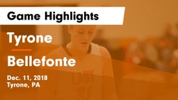 Tyrone  vs Bellefonte  Game Highlights - Dec. 11, 2018