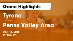 Tyrone  vs Penns Valley Area  Game Highlights - Dec. 14, 2018