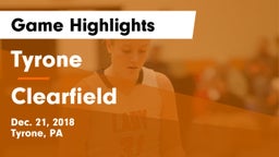 Tyrone  vs Clearfield  Game Highlights - Dec. 21, 2018
