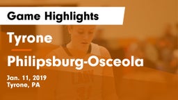 Tyrone  vs Philipsburg-Osceola  Game Highlights - Jan. 11, 2019