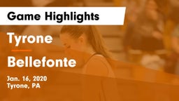 Tyrone  vs Bellefonte  Game Highlights - Jan. 16, 2020