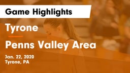 Tyrone  vs Penns Valley Area  Game Highlights - Jan. 22, 2020