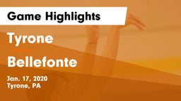 Tyrone  vs Bellefonte  Game Highlights - Jan. 17, 2020