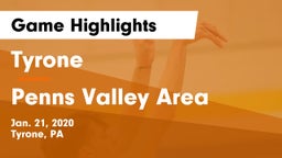 Tyrone  vs Penns Valley Area  Game Highlights - Jan. 21, 2020