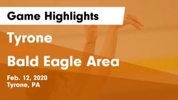 Tyrone  vs Bald Eagle Area  Game Highlights - Feb. 12, 2020