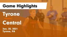 Tyrone  vs Central  Game Highlights - Jan. 20, 2021