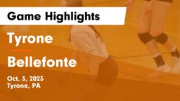 Tyrone  vs Bellefonte  Game Highlights - Oct. 3, 2023