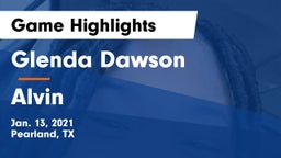 Glenda Dawson  vs Alvin Game Highlights - Jan. 13, 2021