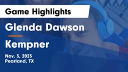 Glenda Dawson  vs Kempner  Game Highlights - Nov. 3, 2023