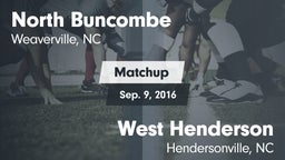 Matchup: North Buncombe High vs. West Henderson  2016
