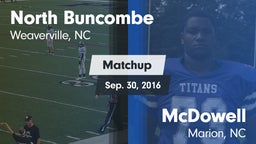 Matchup: North Buncombe High vs. McDowell  2016