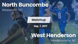 Matchup: North Buncombe High vs. West Henderson  2017