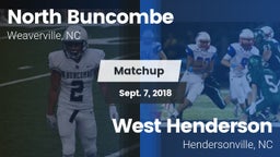 Matchup: North Buncombe High vs. West Henderson  2018