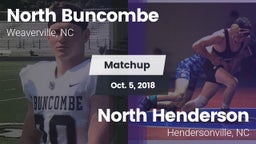 Matchup: North Buncombe High vs. North Henderson  2018