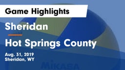 Sheridan  vs Hot Springs County  Game Highlights - Aug. 31, 2019