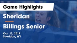Sheridan  vs Billings Senior  Game Highlights - Oct. 12, 2019