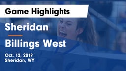 Sheridan  vs Billings West  Game Highlights - Oct. 12, 2019