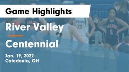 River Valley  vs Centennial  Game Highlights - Jan. 19, 2022