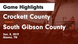 Crockett County  vs South Gibson County  Game Highlights - Jan. 8, 2019