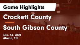 Crockett County  vs South Gibson County  Game Highlights - Jan. 14, 2020