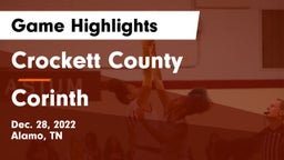 Crockett County  vs Corinth  Game Highlights - Dec. 28, 2022