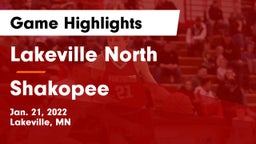 Lakeville North  vs Shakopee  Game Highlights - Jan. 21, 2022