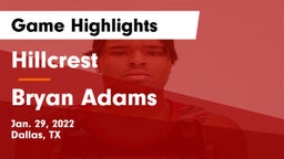 Hillcrest  vs Bryan Adams  Game Highlights - Jan. 29, 2022