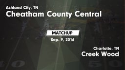 Matchup: Cheatham County vs. Creek Wood  2016