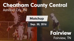 Matchup: Cheatham County vs. Fairview  2016
