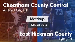 Matchup: Cheatham County vs. East Hickman County  2016
