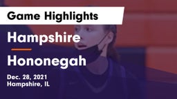 Hampshire  vs Hononegah  Game Highlights - Dec. 28, 2021