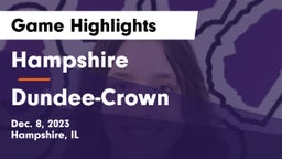Hampshire  vs Dundee-Crown  Game Highlights - Dec. 8, 2023