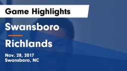 Swansboro  vs Richlands  Game Highlights - Nov. 28, 2017