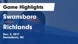 Swansboro  vs Richlands  Game Highlights - Dec. 5, 2017