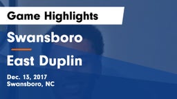 Swansboro  vs East Duplin  Game Highlights - Dec. 13, 2017