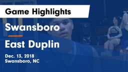 Swansboro  vs East Duplin Game Highlights - Dec. 13, 2018