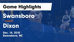Swansboro  vs Dixon Game Highlights - Dec. 14, 2018