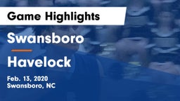 Swansboro  vs Havelock Game Highlights - Feb. 13, 2020