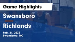 Swansboro  vs Richlands  Game Highlights - Feb. 21, 2023