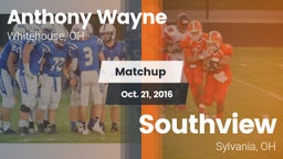 Matchup: Anthony Wayne High vs. Southview  2016