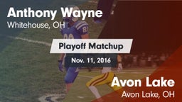 Matchup: Anthony Wayne High vs. Avon Lake  2016