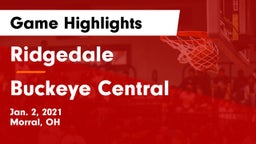 Ridgedale  vs Buckeye Central  Game Highlights - Jan. 2, 2021