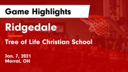Ridgedale  vs Tree of Life Christian School Game Highlights - Jan. 7, 2021