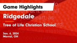 Ridgedale  vs Tree of Life Christian School Game Highlights - Jan. 6, 2024