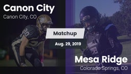 Matchup: Canon City High vs. Mesa Ridge  2019