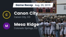 Recap: Canon City  vs. Mesa Ridge  2019