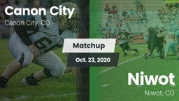 Matchup: Canon City High vs. Niwot  2020